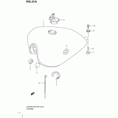 Схема узла: Топливный бак (Model l0) для Suzuki GZ250 Marauder