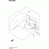 Схема узла: Переднее крыло (Gsx1300Ral5 E03) для Suzuki GSX1300 Hayabusa