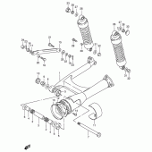Схема вузла: Задній важіль підвіски Suzuki VS800 Intruder 800