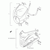 Схема вузла: Облицювальні елементи (Model k/l optional) для Suzuki GS500