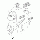 Схема вузла: Паливний бак (Model r/s/t) для Suzuki DR350