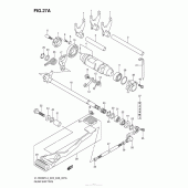 Схема вузла: Копірний вал & Вилки & Вал перемикання (From Js1Vy56A D2 100918) для Suzuki VL1500 Boulevard C90T BOSS