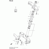 Схема узла: Рулевая траверса для Suzuki GSX-R750