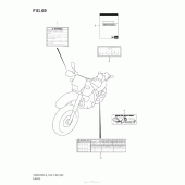 Схема вузла: Інформаційні наклейки (Dr650Sel3 E33) для Suzuki DR650 DR650SE