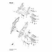 Схема вузла: Підніжки для Suzuki GSF1250 Bandit S