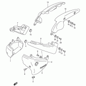 Схема вузла: Бічні панелі для Suzuki VL125 Intruder LC