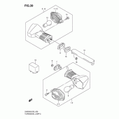 Схема узла: Поворотники (Sv650sk8/sak8/suk8/suak8) для Suzuki SV650