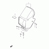 Схема вузла: Накладка фари (Model r p31) для Suzuki TS125
