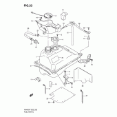 Схема вузла: Паливний бак для Suzuki AN400 Burgman (EU analogue of SkyWave)