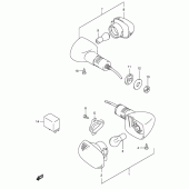 Схема вузла: Поворотники (Sv650sx/sux/sy/suy/sk1/suk1/sk2/suk2) для Suzuki SV650