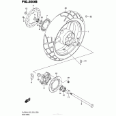 Схема вузла: Заднє колесо (Dl650Al6 E33) для Suzuki DL650 V-Strom