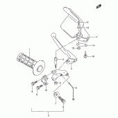 Схема узла: Левая ручка руля для Suzuki DR-Z250