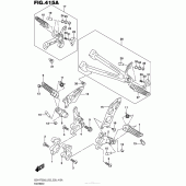 Схема узла: Подножки для Suzuki GSX-R750
