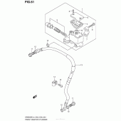 Схема узла: Передний тормозной цилиндр для Suzuki DR650 DR650SE