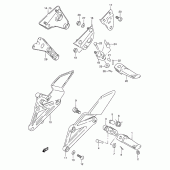 Схема вузла: Підніжки для Suzuki RGV250