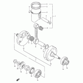 Схема узла: Коленчатый вал & Поршень для Suzuki RMX250