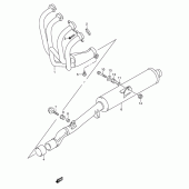 Схема вузла: Вихлопна система Suzuki GSX600 Katana