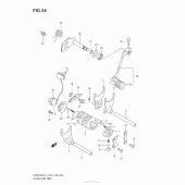 Схема вузла: Копірний вал & Вилки & Вал перемикання (Dr650Sel3 E28) для Suzuki DR650 DR650SE