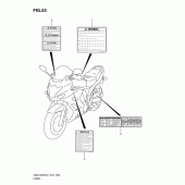 Схема узла: Информационные наклейки (Gsx1250fal1 e24) для Suzuki GSX1250