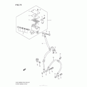 Схема вузла: Передній гальмівний шланг Suzuki GSX1300 Hayabusa
