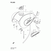 Схема узла: Топливный бак (Model y, see note) для Suzuki VZ800 Marauder