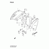 Схема узла: Накладка топливного бака для Suzuki DR125