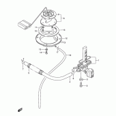 Схема вузла: Паливний кран (Model j/k, gsx600ful/fu2l/fum/fu2m e22) для Suzuki GSX600 Katana