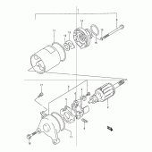Схема узла: Стартер электрический для Suzuki TU125