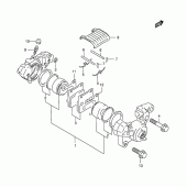 Схема узла: Задний тормозной суппорт для Suzuki GS500