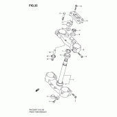 Схема вузла: Рульова траверса (Model k7) для Suzuki RM-Z250