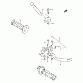 Схема вузла: Ручки керма для Suzuki GSX-R1100