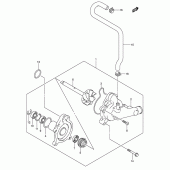 Схема вузла: Водяний насос (Model k5) для Suzuki AN650 Burgman (EU analogue of SkyWave)