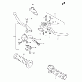 Схема узла: Ручки руля для Suzuki TU250