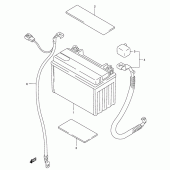 Схема вузла: Акумулятор для Suzuki GSX750 Katana