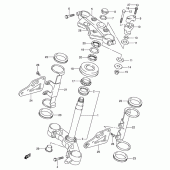 Схема узла: Рулевая траверса (Sv1000/u1/u2) для Suzuki SV1000