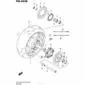 Схема узла: Заднее колесо (Gsx1300Ral6 E28) для Suzuki GSX1300 Hayabusa