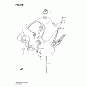 Схема вузла: Паливний бак (Model l0) для Suzuki DR650 DR650SE