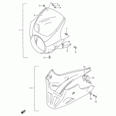 Схема вузла: Облицювальні елементи (Optional) для Suzuki GS500
