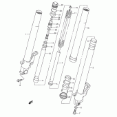 Схема вузла: Передня вилка (Model n/p/r/t) для Suzuki RGV250