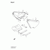 Схема вузла: Скринька для багажу Suzuki VL800 Intruder C800C/ Boulevard C50C