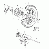 Схема вузла: Заднє колесо Suzuki DR400