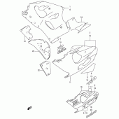 Схема вузла: Передній нижній обтічник (Model w) для Suzuki GSX-R750