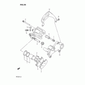 Схема узла: Задний тормозной суппорт (Model k) для Suzuki RM125