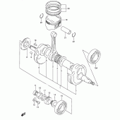 Схема узла: Коленчатый вал & Поршень для Suzuki DR-Z250