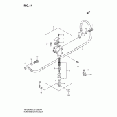 Схема вузла: Задній гальмівний циліндр Suzuki RM-Z450