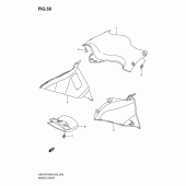 Схема узла: Подкрылок для Suzuki GSX-R750