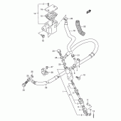 Схема вузла: Задній гальмівний циліндр Suzuki DR650 DR650RE