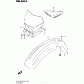 Схема вузла: Переднє крило Suzuki DR-Z400 DR-Z400S