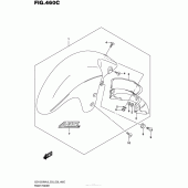 Схема узла: Переднее крыло (Gsx1300Ral6 E33) для Suzuki GSX1300 Hayabusa