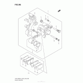 Схема узла: Задний тормозной суппорт для Suzuki GSX-R600